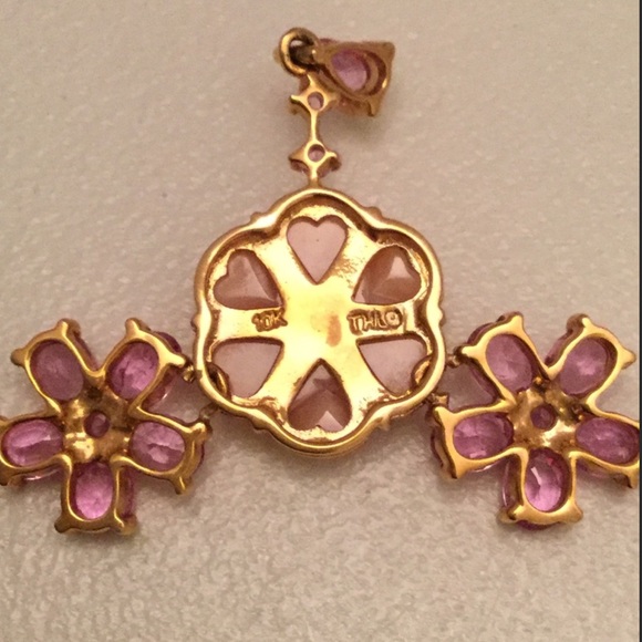 🌸HOST PICK🌸10k PINK SAPPHIRE FLOWER NECKLACE - Picture 6 of 7